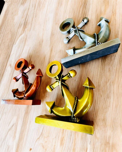 Alumiininen Koristeellinen Ankkuri - Tyylikäs Koriste Kaiverrusmahdollisuudella - 3 värivaihtoehtoa