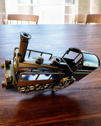 Rautainen veturi "Retro Express" – koriste, malli, käsintehty, kaiverrusmahdollisuus lahjaksi