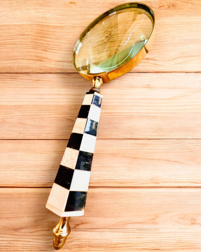 Suuri Retro-suurennuslasi, mahdollisuus personointiin lahjaksi kaiverruksella - valittavat vaihtoehdot