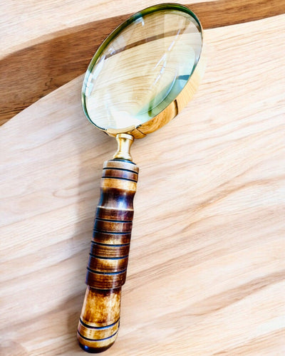 Suuri Retro-suurennuslasi, mahdollisuus personointiin lahjaksi kaiverruksella - valittavat vaihtoehdot