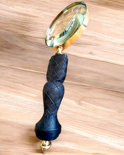 Suuri Retro-suurennuslasi, mahdollisuus personointiin lahjaksi kaiverruksella - valittavat vaihtoehdot