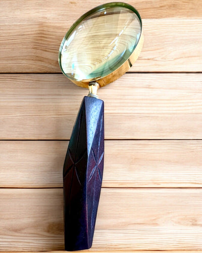 Suuri Retro-suurennuslasi, mahdollisuus personointiin lahjaksi kaiverruksella - valittavat vaihtoehdot