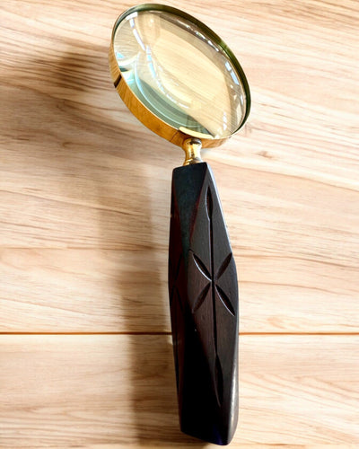 Suuri Retro-suurennuslasi, mahdollisuus personointiin lahjaksi kaiverruksella - valittavat vaihtoehdot