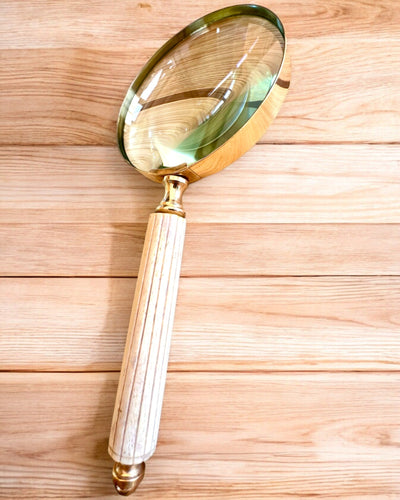 Suuri Retro-suurennuslasi, mahdollisuus personointiin lahjaksi kaiverruksella - valittavat vaihtoehdot