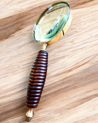 Suuri Retro-suurennuslasi, mahdollisuus personointiin lahjaksi kaiverruksella - valittavat vaihtoehdot