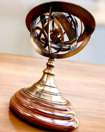 Astrolabium Artis 2 - 30 cm korkea, Käsintehty Kaiverrusvaihtoehdolla, toimiston sisustus, premium