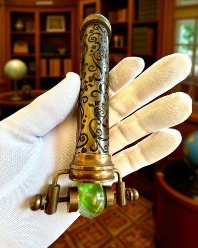 Kaleidoskooppi Vintage „Emerald Dreams”, 15 cm – käsintehty, mahdollisuus personointiin kaiverruksella lahjaksi