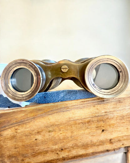 Kiikarit nahkaisella kotelolla Victorian's Eye, 11 cm Messinkiä, Käsin koristeltu, personointi kaiverruksella lahjaksi