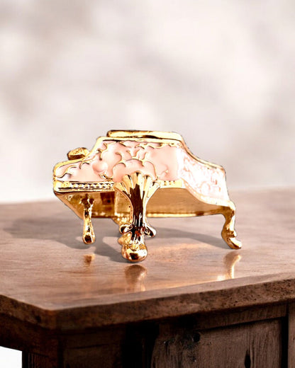 Tyylikäs korurasia "Mini Fortepiano - klassiset ruusut" - kaiverrusmahdollisuudella lahjaksi