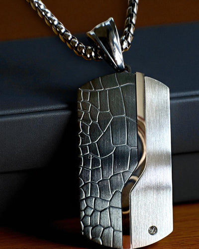 Miesten kaulakoru Dog Tag „SteelVision” – ruostumaton teräs, 15 vaihtoehtoa, kaiverruksen personointi