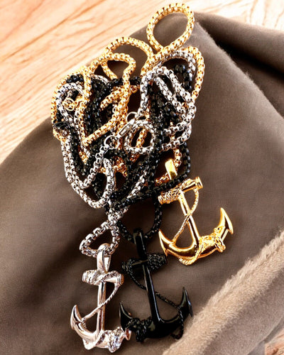 Determinaation Ankkuri, Meri Amuletti, kaulakoru, mahdollisuus personointiin kaiverruksella lahjaksi, 3 vaihtoehtoa valittavana