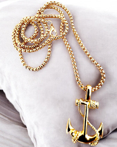 Determinaation Ankkuri, Meri Amuletti, kaulakoru, mahdollisuus personointiin kaiverruksella lahjaksi, 3 vaihtoehtoa valittavana