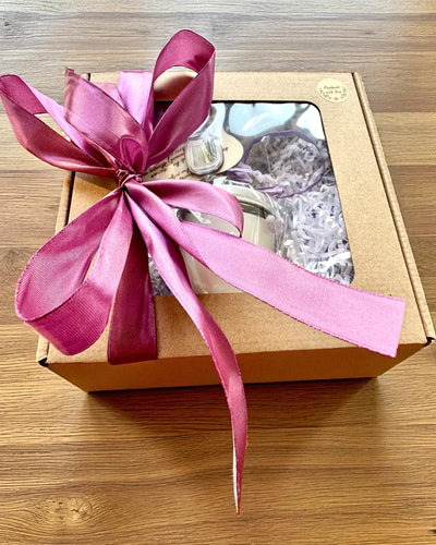 Intentionaalinen soijakynttilä Ametisti – rauha, harmonia ja puhdistuminen, 250 ml, mahdollisuus personointiin lahjaksi