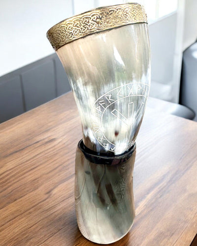 "Viking Valor" Sarvimuki - Käsin Kaiverrettu, Premium Laatu - 4 vaihtoehtoa valittavana