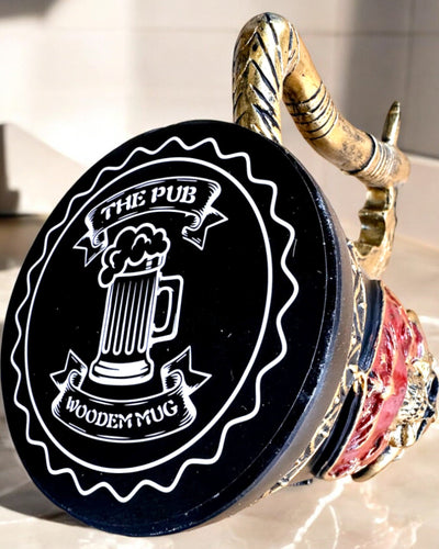 Karnawałowy Kufel Wojownika - 600 ml, 16 cm korkeus, mahdollisuus personointiin kaiverruksella lahjaksi