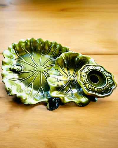 Tyylikäs metallinen lootuksenlehti suitsuketeline - 4 vaihtoehtoa valittavana, mahdollisuus personointiin kaiverruksella lahjaksi