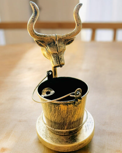 Tyylikäs metallinen tuhkakuppi "Rustic Charm" 19-23 cm korkeus, 8 vaihtoehtoa valittavana, kaiverrus pyynnöstä