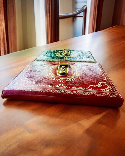 Eksklusiivinen Nahkainen Muistikirja "Sekretnik" A5 Salalukolla - personointi kaiverruksella