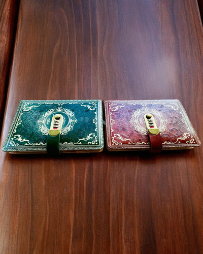 Eksklusiivinen Nahkainen Muistikirja "Sekretnik" A5 Salalukolla - personointi kaiverruksella