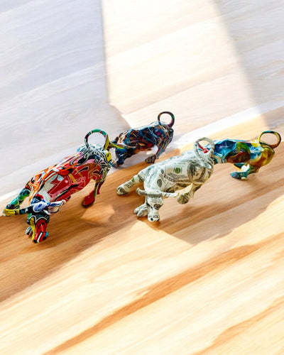 Koristeellinen härkäveistos "BullArt" – Uniikki taideteos kaiverrusmahdollisuudella - 4 värivaihtoehtoa, personoitavaksi lahjaksi