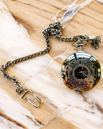 Taskukello "Eterna Eleganssi", personoitu lahja, kaiverrus. Hopeanvärinen