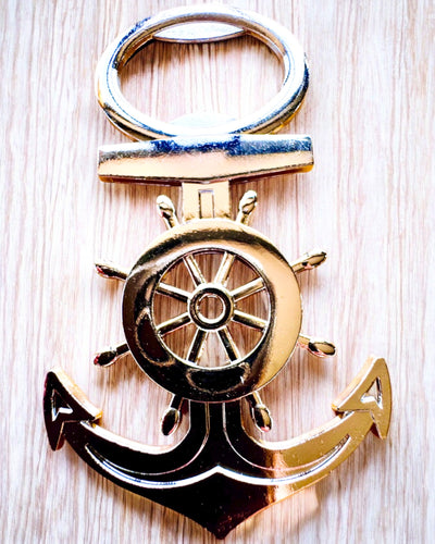 Kapteenin pullonavaaja - mahdollisuus personointiin kaiverruksella, hopeanvärinen