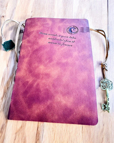 Vintage-muistikirja "Klucz Przeszłości" - Kaiverrusmahdollisuus lahjaksi, muistikirja