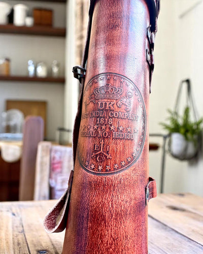 Luneta Królewska „Voyager 1818” – Ylellinen, Messinkinen, 83 cm, käsintehty, Aitoa Nahkaa oleva kotelo – Keräilyversio, personointi kaiverruksella lahjaksi