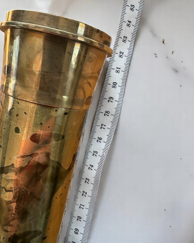 Luneta Królewska „Voyager 1818” – Ylellinen, Messinkinen, 83 cm, käsintehty, Aitoa Nahkaa oleva kotelo – Keräilyversio, personointi kaiverruksella lahjaksi