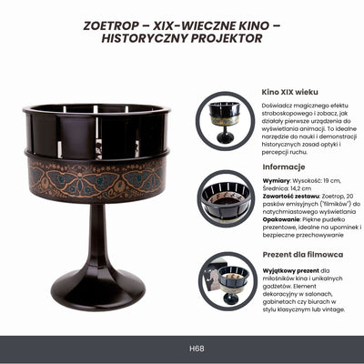 Zoetrop – XIX-wieczne kino – Historyczny Projektor – H68