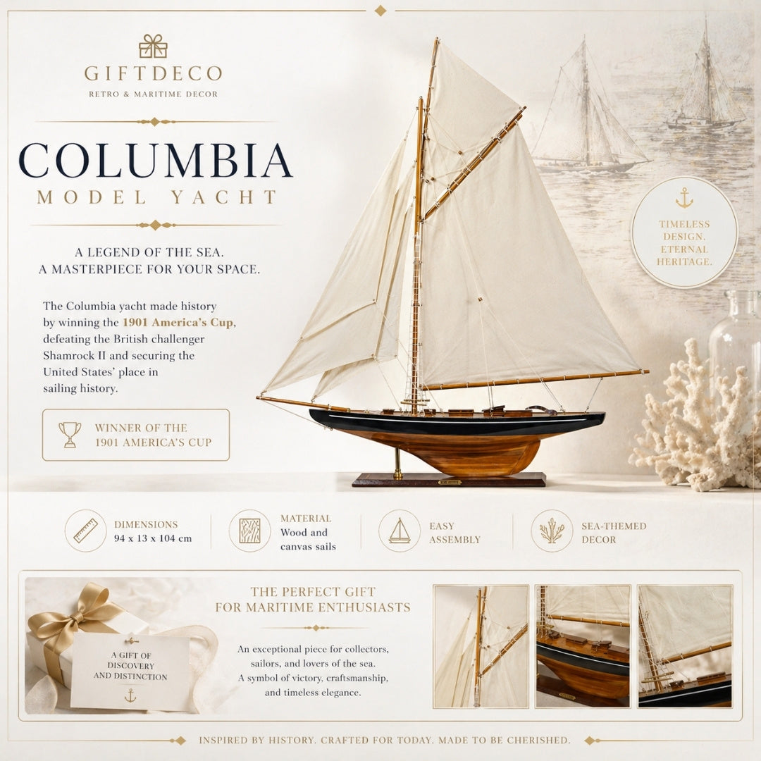 Duży model jachtu Columbia – Wysokość 104cm – COL