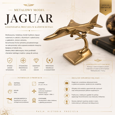Metalowy Model Myśliwca Jaguar Samolot Prezent dla Pilota – JAG