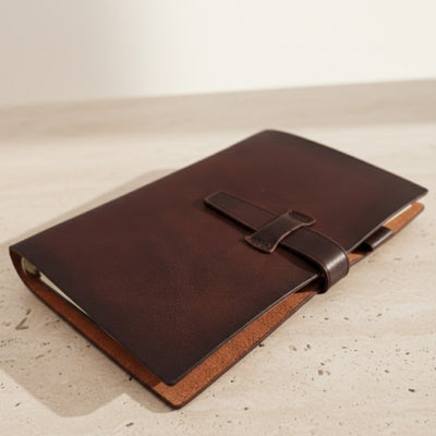 Elegancki Notes Skórzany A6 Retro Vintage z Zamknięciem – Pamiętnik – EE3