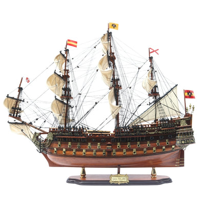 San Felipe -purjelaivamalli, 80 cm, kaiverruksella personoitavissa