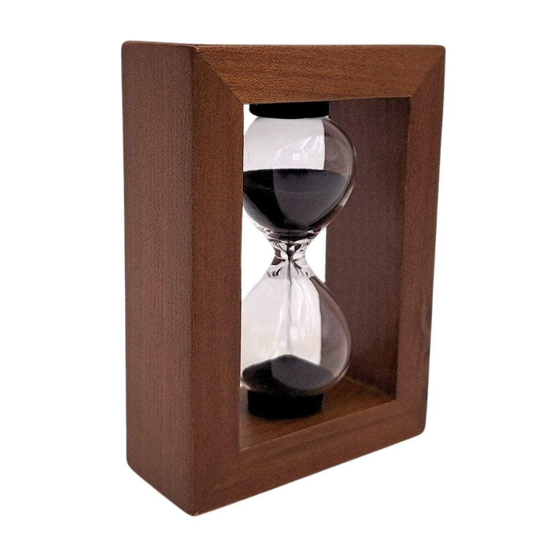 Klepsydra Piaskowa 3 Minuty w Drewnianej Ramie - Elegancka Dekoracja – M123