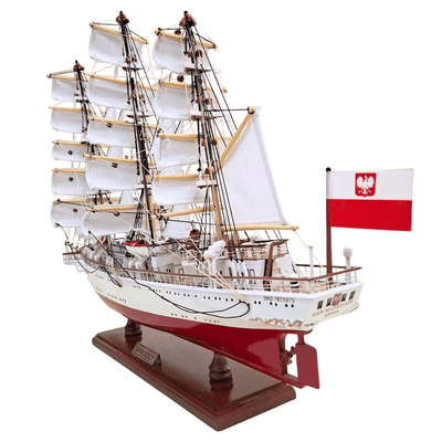 Eksklusiivinen Dar Młodzieży XXL -purjelaivamalli, 71 cm, kaiverruksella personoitavissa