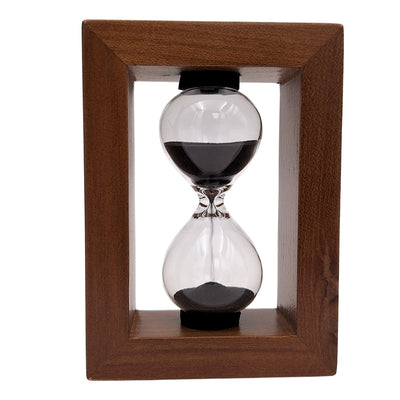 Klepsydra Piaskowa 3 Minuty w Drewnianej Ramie - Elegancka Dekoracja – M123