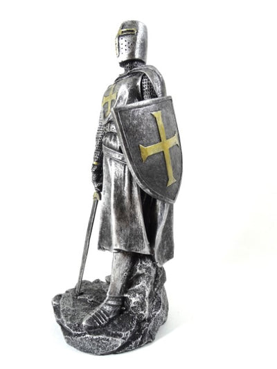 Kaiverrettu ristiretkiritarin figuuri 30 cm