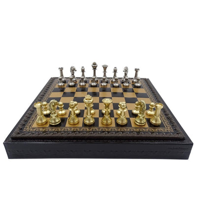 Ekskluzywne Mosiężne Szachy Italfama 28x28 cm – N001