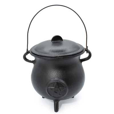 Voimakas valurautainen kattila pentagrammilla 23x18 cm, 4500 g