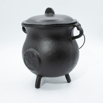 Voimakas valurautainen kattila pentagrammilla 23x18 cm, 4500 g