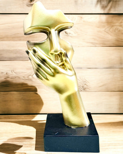 Abstrakti Käsiveistos "Taiteen Kosketus" - Eurooppalaistyylinen Toimistokoriste, Personointi kaiverruksella 2 kpl