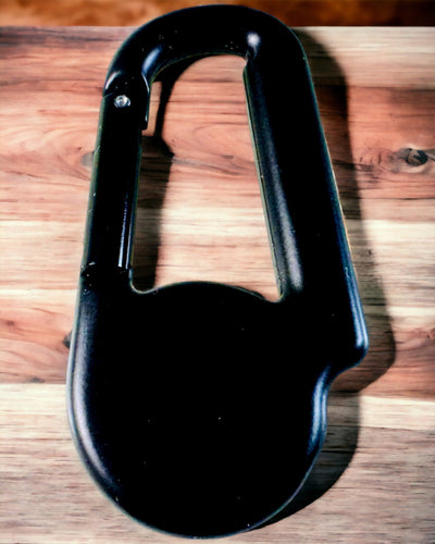 Karabiinikompassi lämpömittarilla, avaimenperä - kaiverrusmahdollisuus