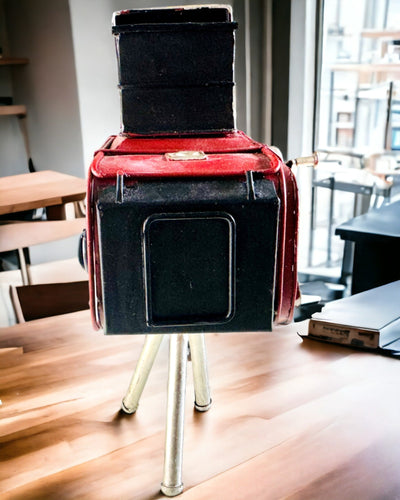 Koristeellinen figuuri "Retro Kamera Keystone" kaiverrusmahdollisuudella