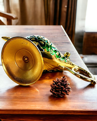Aladdinin Taikalamppu Kaiverrusmahdollisuudella - Tummanvihreä Variaatio, Kultaisilla Koristeilla