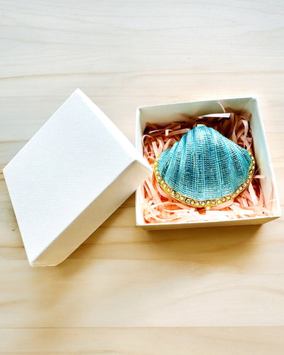 Muistojen Aarrearkku Muschelka - Korurasia, jossa mahdollisuus personointiin kaiverruksella, lahja