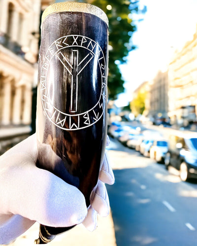 "Viking Valor" Sarvimuki - Käsin Kaiverrettu, Premium Laatu - 4 vaihtoehtoa valittavana