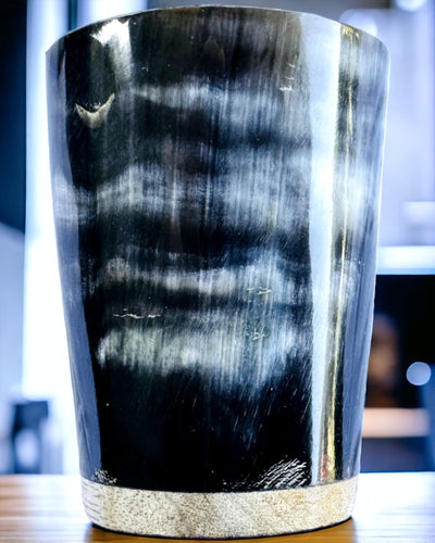 Käsintehty Pieni Kuppi Kaiverrusmahdollisuudella, intialainen Lasi Kuppi, personointimahdollisuus lahjaksi, kaiverrus. Tumma väri