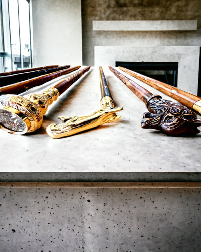 Mango-puinen "Jaguar Elegance" kävelykeppi - mahdollisuus personointiin kaiverruksella