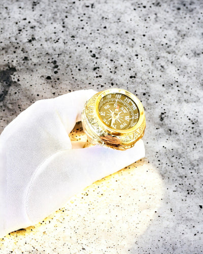 Kompasso Brown - Kävelykepin Rakkaus - Käsin Veistetty Puu - Eksklusiivinen Painos Kaiverrusmahdollisuudella